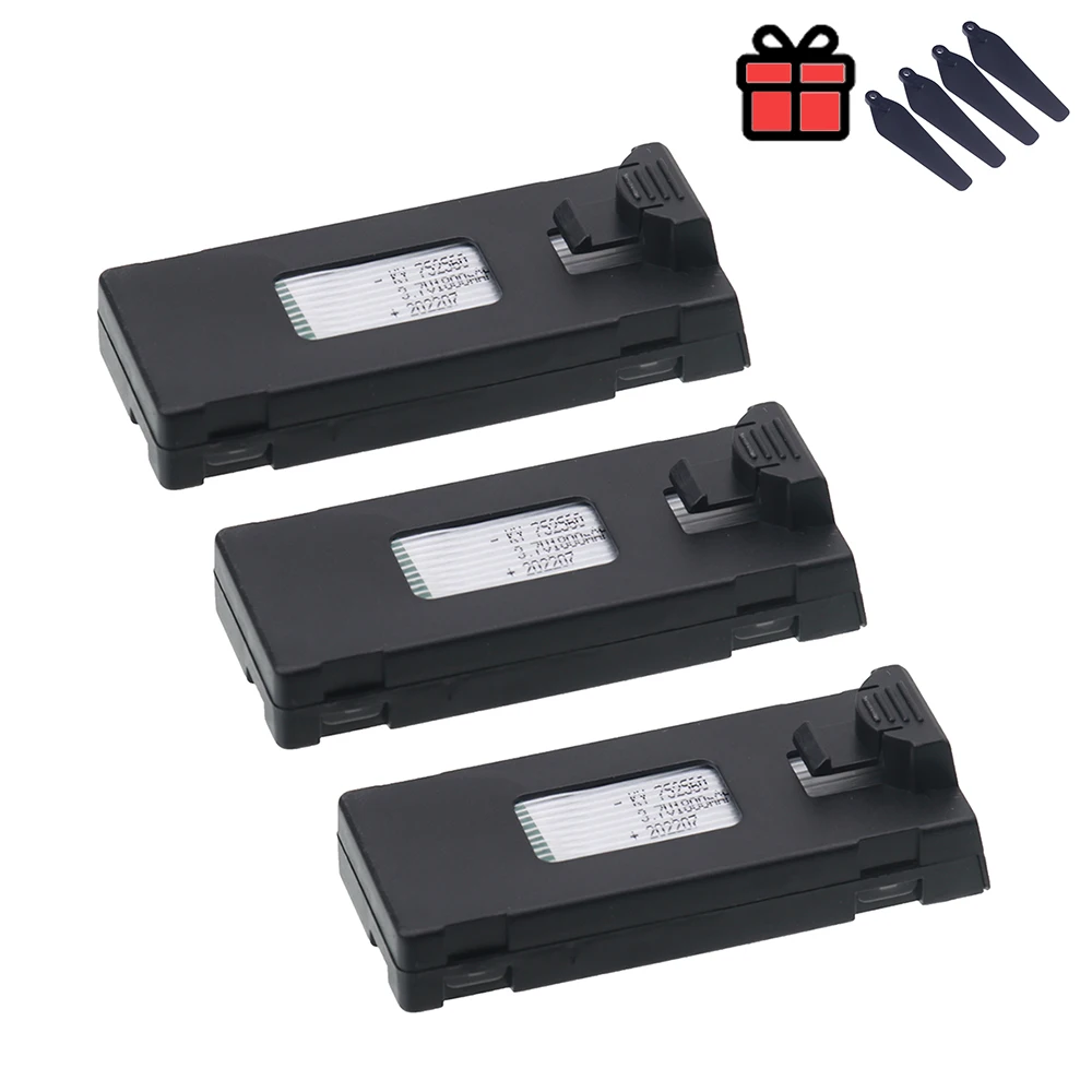 ตัวเลือกสินค้า แบตเตอรี่โดรน RC 3.7V 5000mAh สำหรับ E88 E99 P1 K3 P10 A13 S98 E525