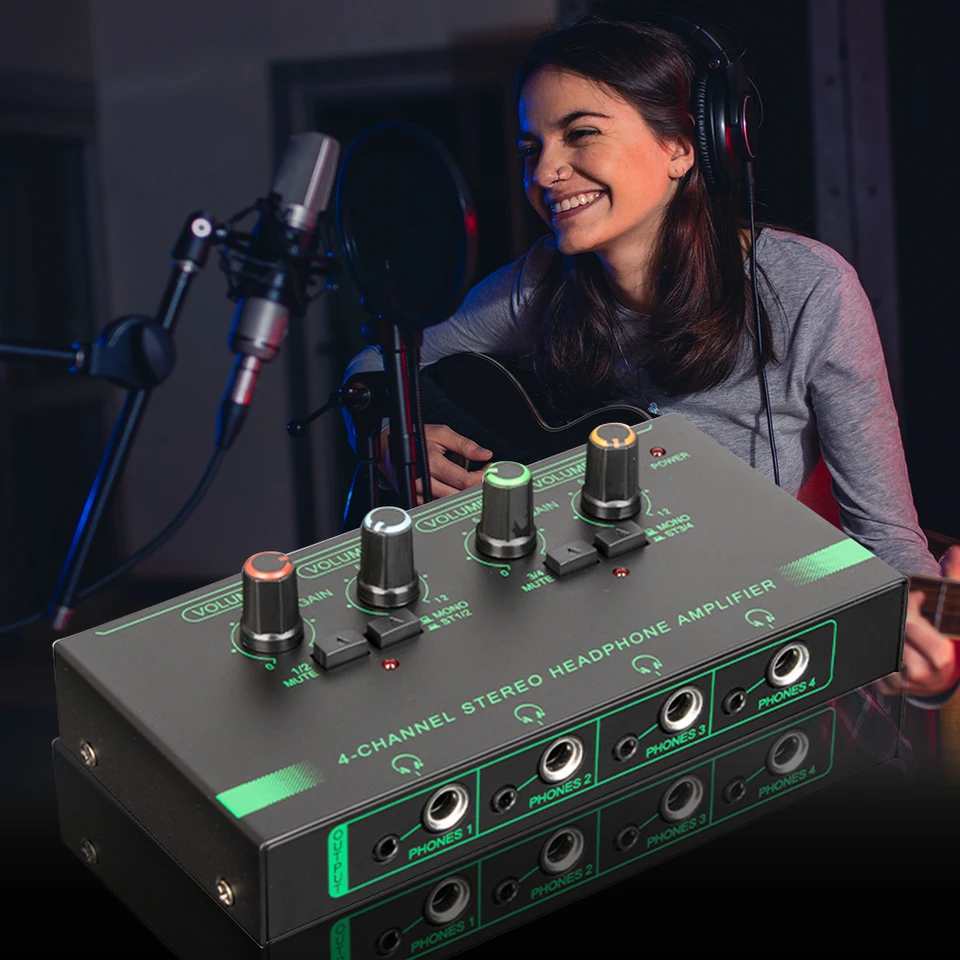 8 Channel Headphone Amplifier Audio Stereo Amp With Power Adapter HA800S Mini Earphone Splitter For Music Mixer Recording From Other A/V Accessories - Price 59.61 - View #9