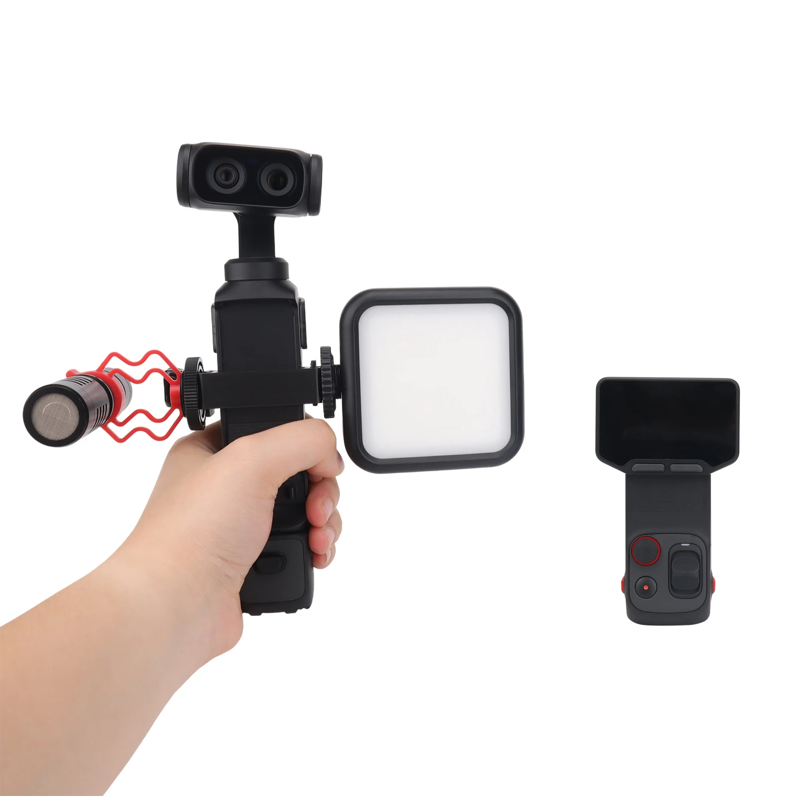 Insta360 Luna Ultra용 ? 다기능 확장 프레임, 미끄럼 방지 그립, 퀵 릴리스, 경량, 내구성, 정밀 컷아웃