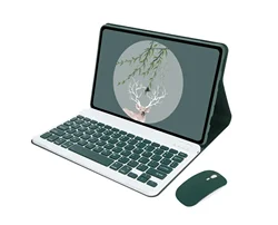 Enhanced Keyboard Case with Detachable Cover for Italian (Darkgreen key case M)