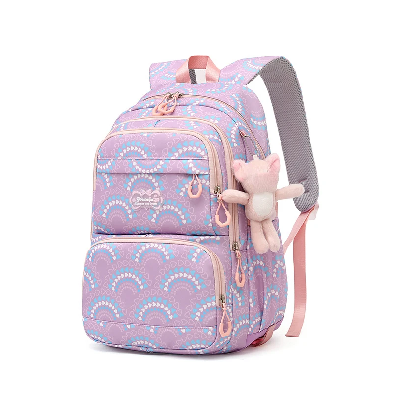 

Chikage New Primary School Schoolbag Multifunction Girl's Large-capacity Camouflage Lightweight Bags Plaid Backpack Kids Bag