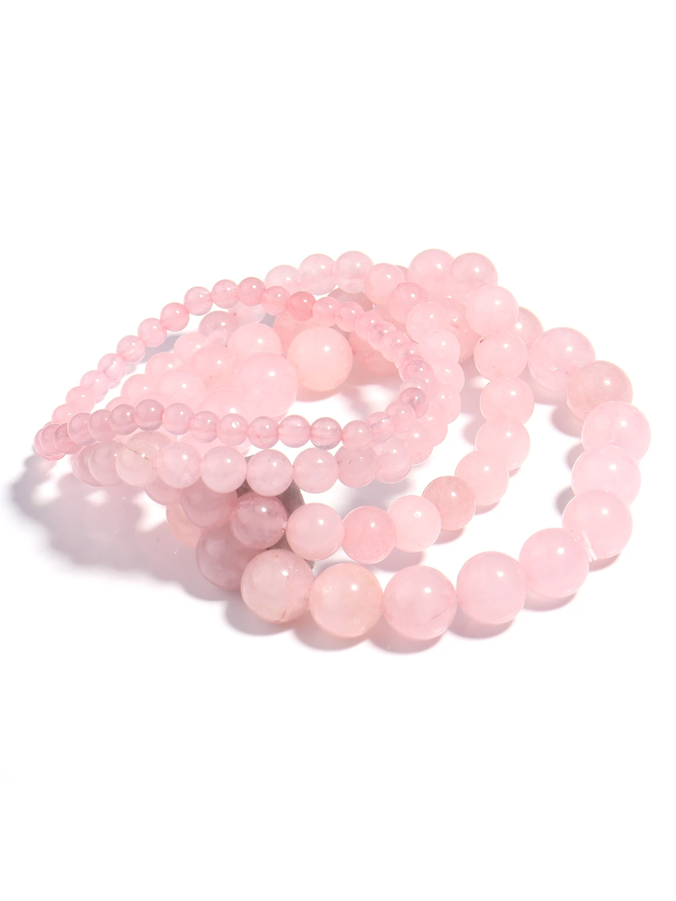 OAIITE Rose Quartz Bracelet Women Natural Crystal Bracelet Yoga Meditation Prayer Charm Reiki Energy Stone Pulse Jewelry Gift