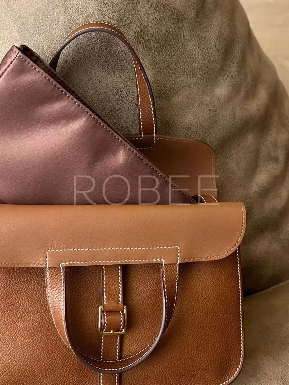 ROBEE For H Halzan 25 Organizer Insert Waterproof Design Satin fabric Premium Fits handbag innerbag 4