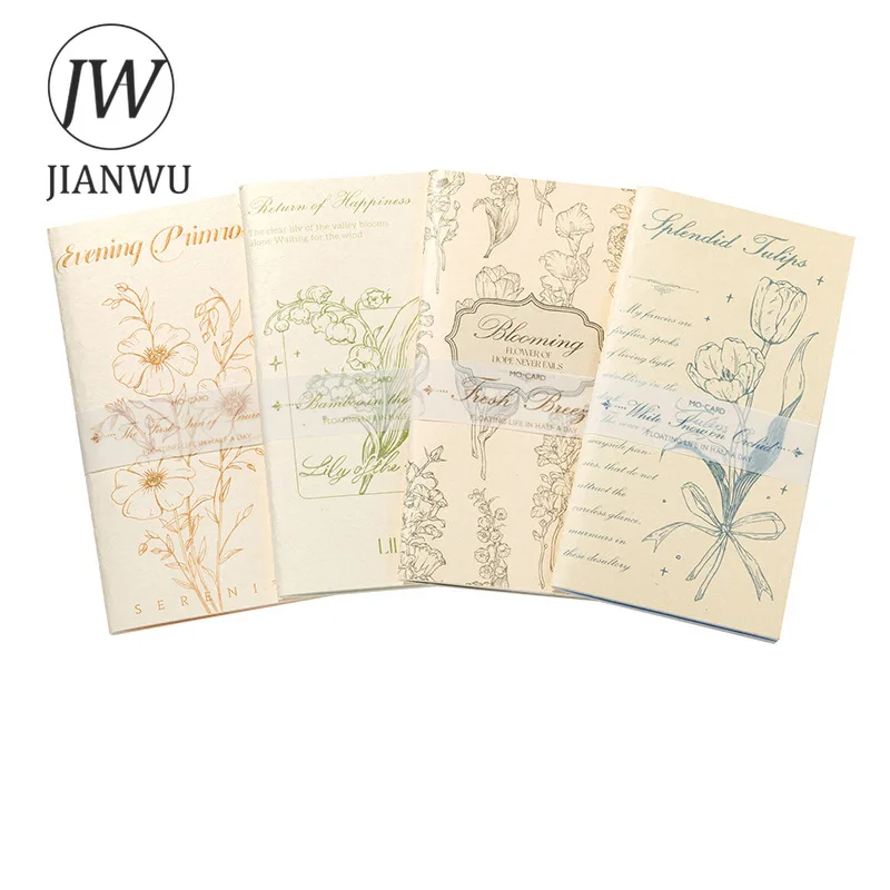 JIANWU 플로팅 라이프 반일 시리즈, 빈티지 식물 콜라주 재료 종이, 크리에이티브 DIY 정크 저널 문구, 20 장