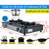 Propane Stove 2 Burner Propane Gas Stove Auto Ignition Portable Gas Stove 26000 BTU Propane Burners LPG with CSA Hose 4