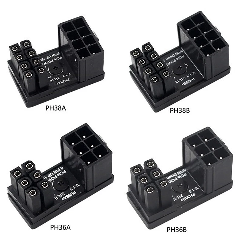 

1PCS ATX 8pin Female 180 Degree Angled to 8 Pin Male Power Adapter for Desktops Graphics Video Card GPU Power Steering Connector