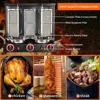 Shawarma Machine Commercial, Automatic Shawarma Machine Propane Vertical Broiler with 3 Burners,Free Meat Catch Pan 3