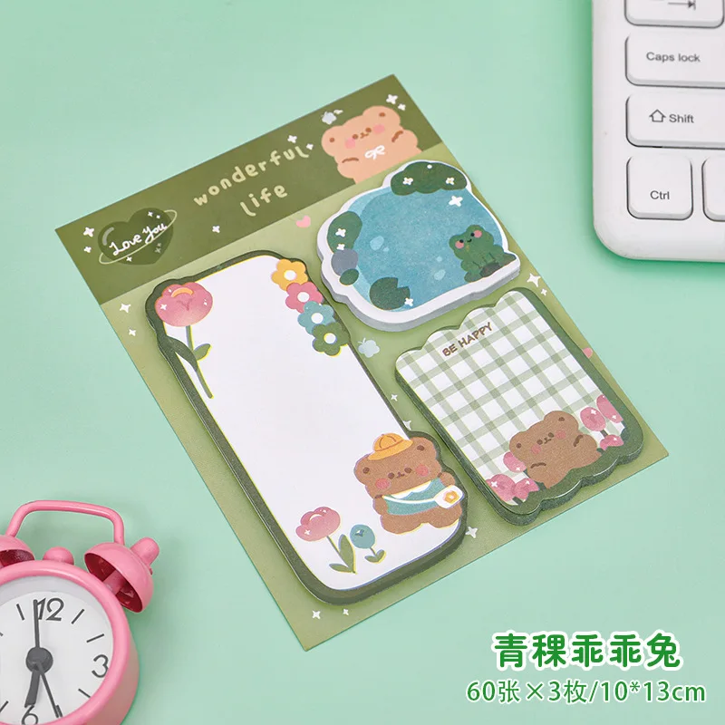 Adorable Kawaii Cartoon Sticky Note Set - Fun Stationery Collection