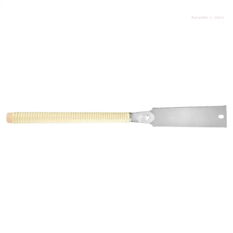 Japanese Hand Double Edged Sided SK5 Flexible Flush Cutter Handle Wooden 4