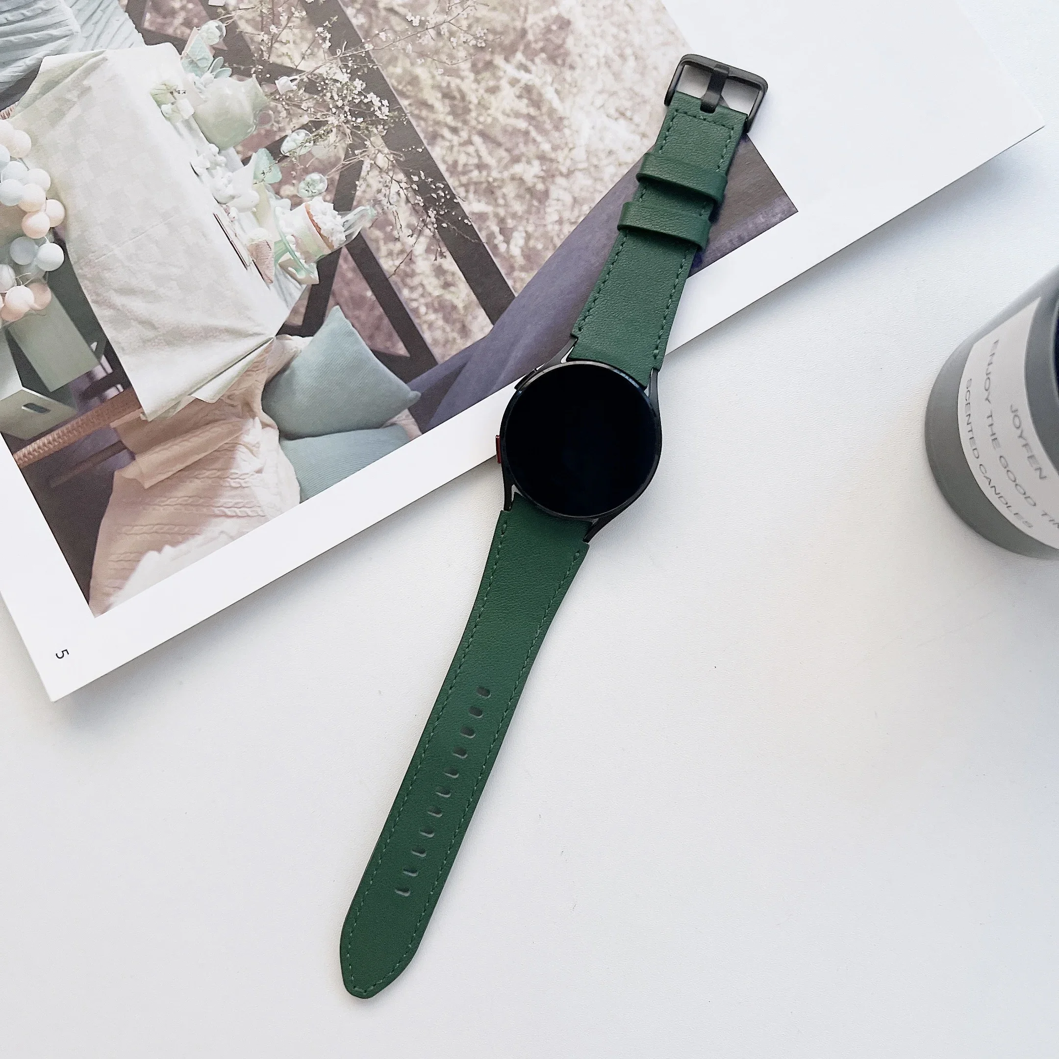 Genuine Leather Strap - Premium Comfortable Bracelet for Smartwatches