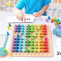 Multiplication Board Game Wooden Montessori Kids Learning Educational Toys Math Counting Hundred Board Interactive Thinking 2