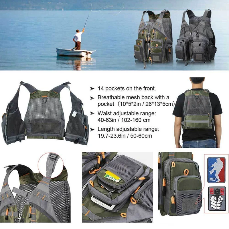 Outdoor Fishing Vest Sailing Life Jacket 3