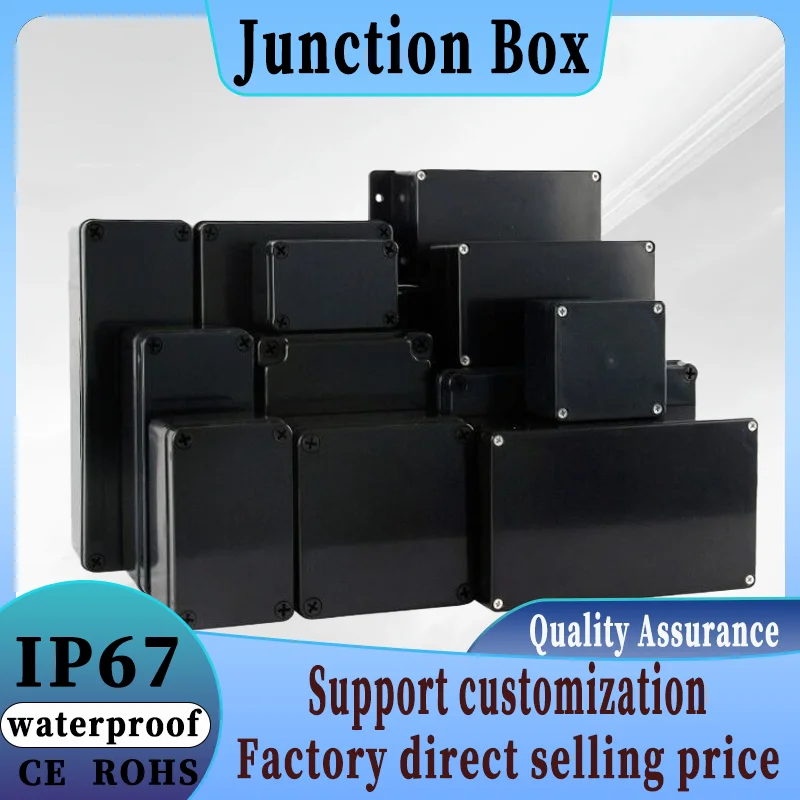 IP67 Waterproof Dustproof Flame Retardant Junction Box ABS Plastic Outdoor Universal Electric Project Enclosure power junction box