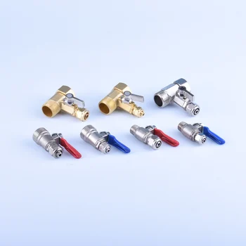 1/4 "1/2" BSP ROกรองน้ําInlet Teeประเภทวาล์วสแตนเลสทองเหลืองชิ้นส่วนชายหญิงด้ายQuick Connector 2