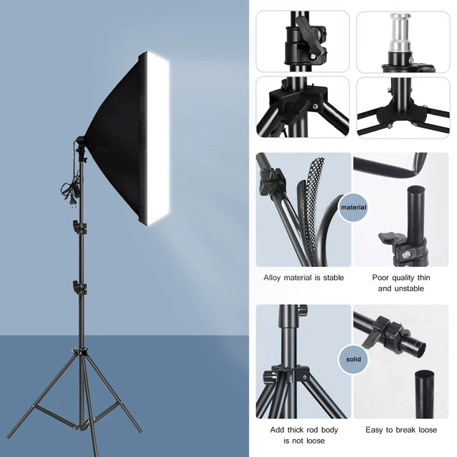 Professional Photography softbox Lighting soft box With Tripod E27 Photographic Bulb Continuous Light System for Photo studio 3