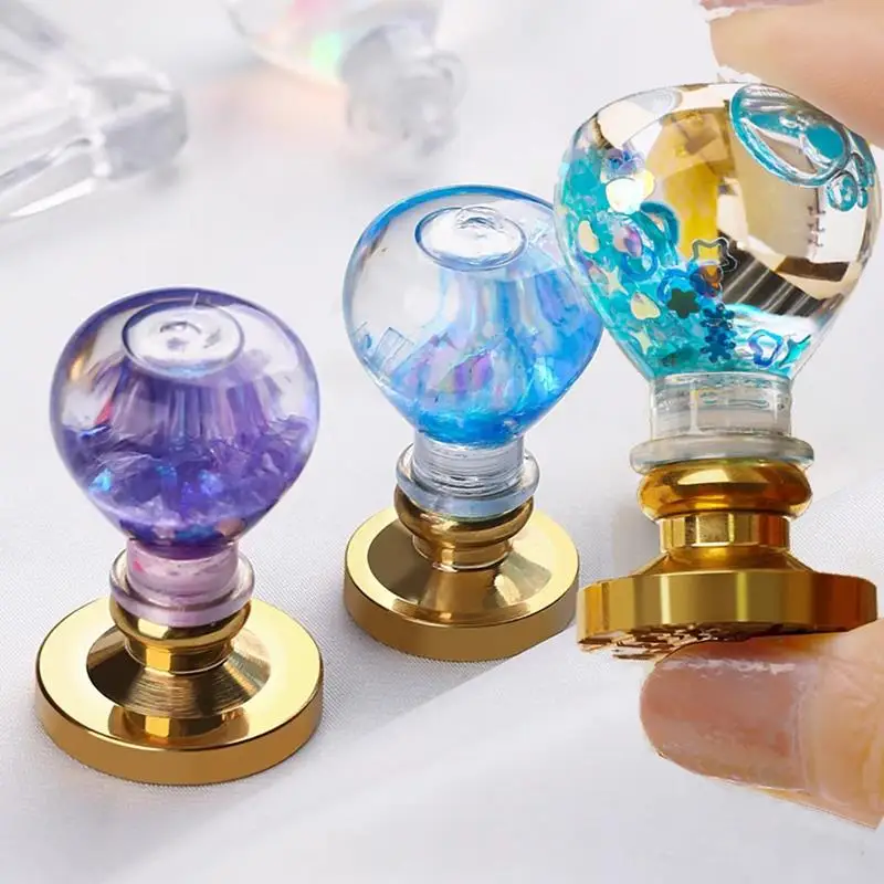 Starry Sky Wax Seal Stamp Handle New Seal Manico Per Sabbie Mobili Mini Cute Sealing Wax Seal Universal Handle Stamp Tool
