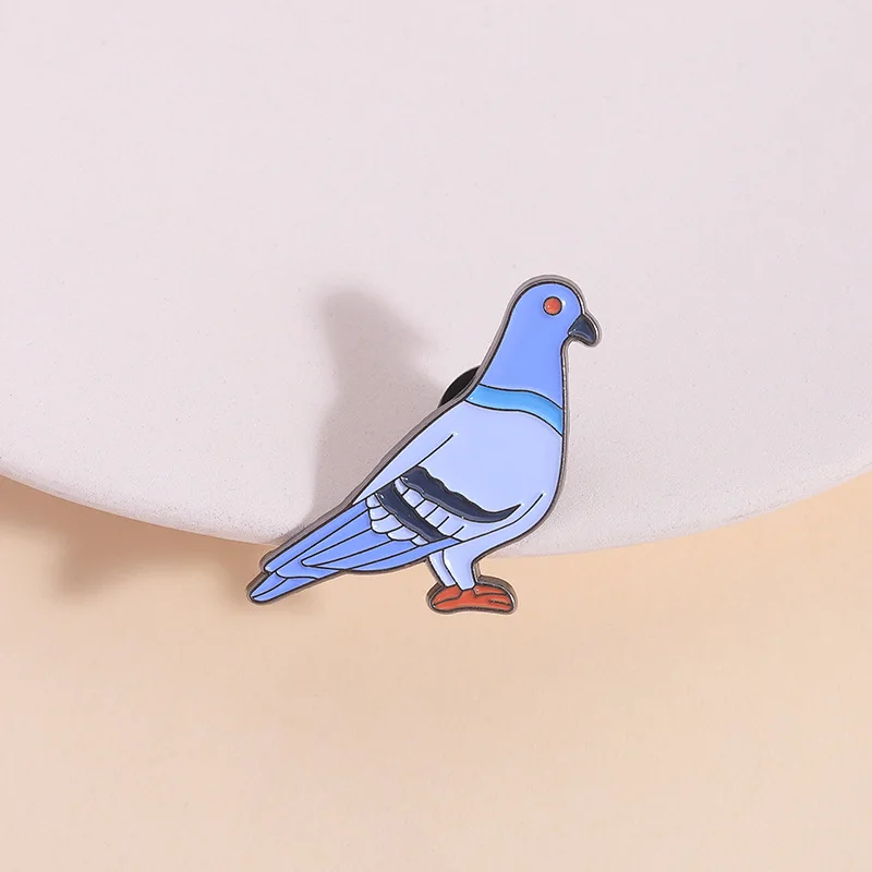 Cartoon-Tier-Serie Metall-Emaille-Pin Niedliche Friedenstaube Tropföl-Brosche Abzeichen für Rucksack Kleidung Accessoires Modeschmuck – Detail 7