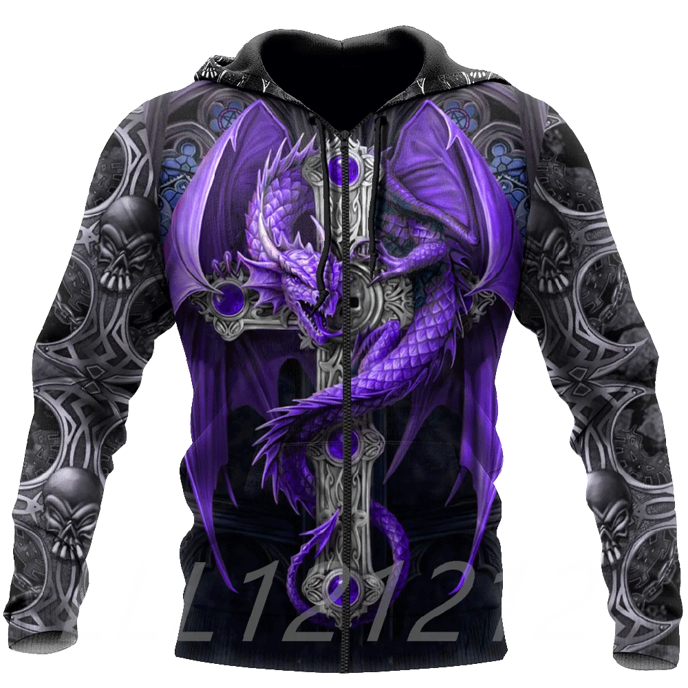 Men's Dragon Sweater Dragon Zipper Jacket Dragon Sweatshirt Men's