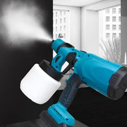 Makita – pistolet de pulvérisation électrique sans fil, 1500W, 800ml, haute puissance, pulvérisateur de peinture domestique avec 3 buses, contrôle de flux, aérographe pour batterie 18V 