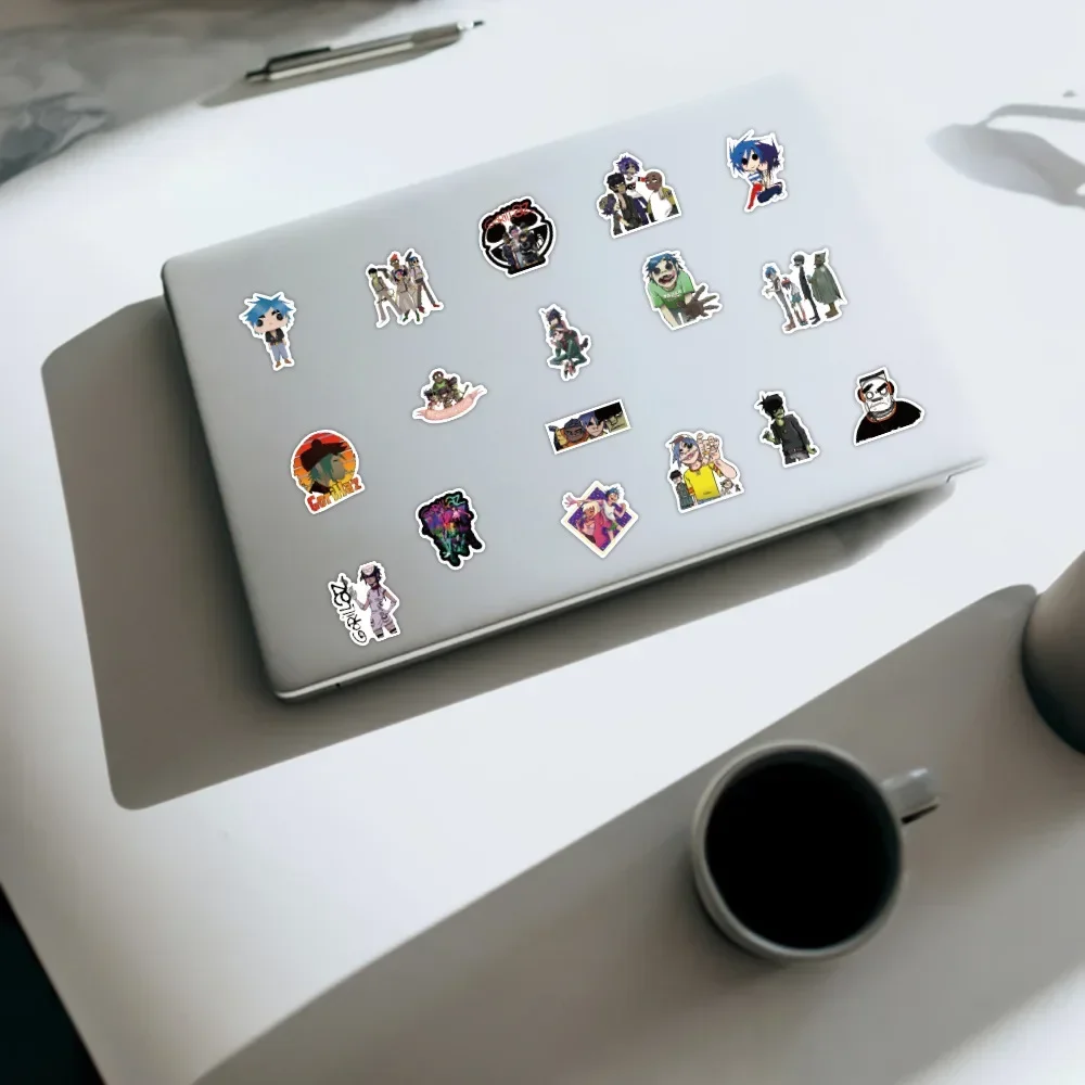 52PCS Gorillaz 밴드 스티커 음악 낙서 데칼 장식 가방 스크랩북 전화 노트북 편지지 아이 장난감 스티커 선물