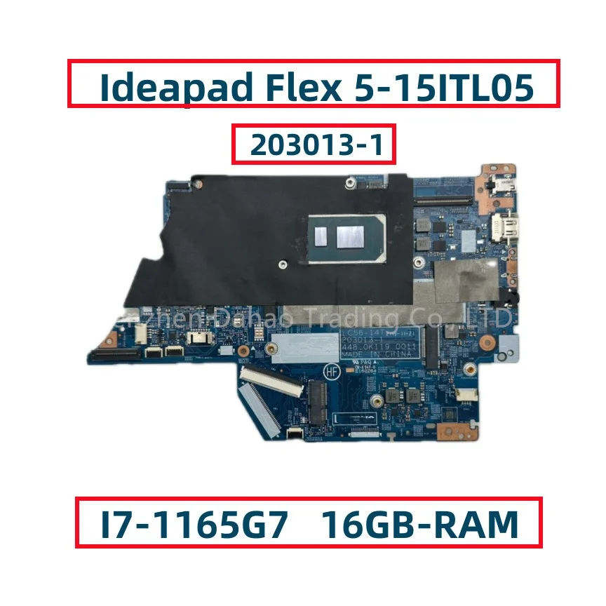 203013-1 флейта для Lenovo Ideapad Flex 5-15ITL05 материнская плата для ноутбука с искусственной кожей 16GB-RAM 5B21B37518