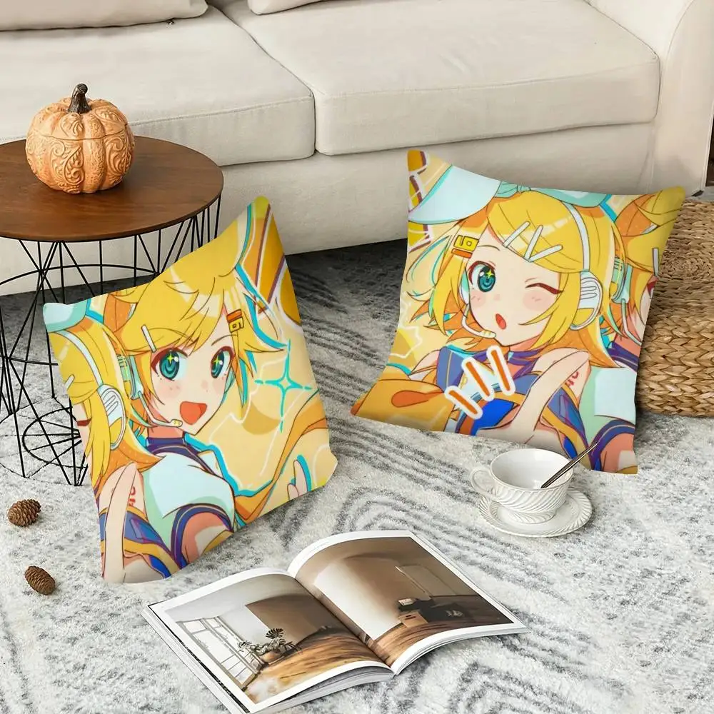 Vocaloid Singer Rin and Len Stylish Pillowcase for Bedroom and Sofa Decor