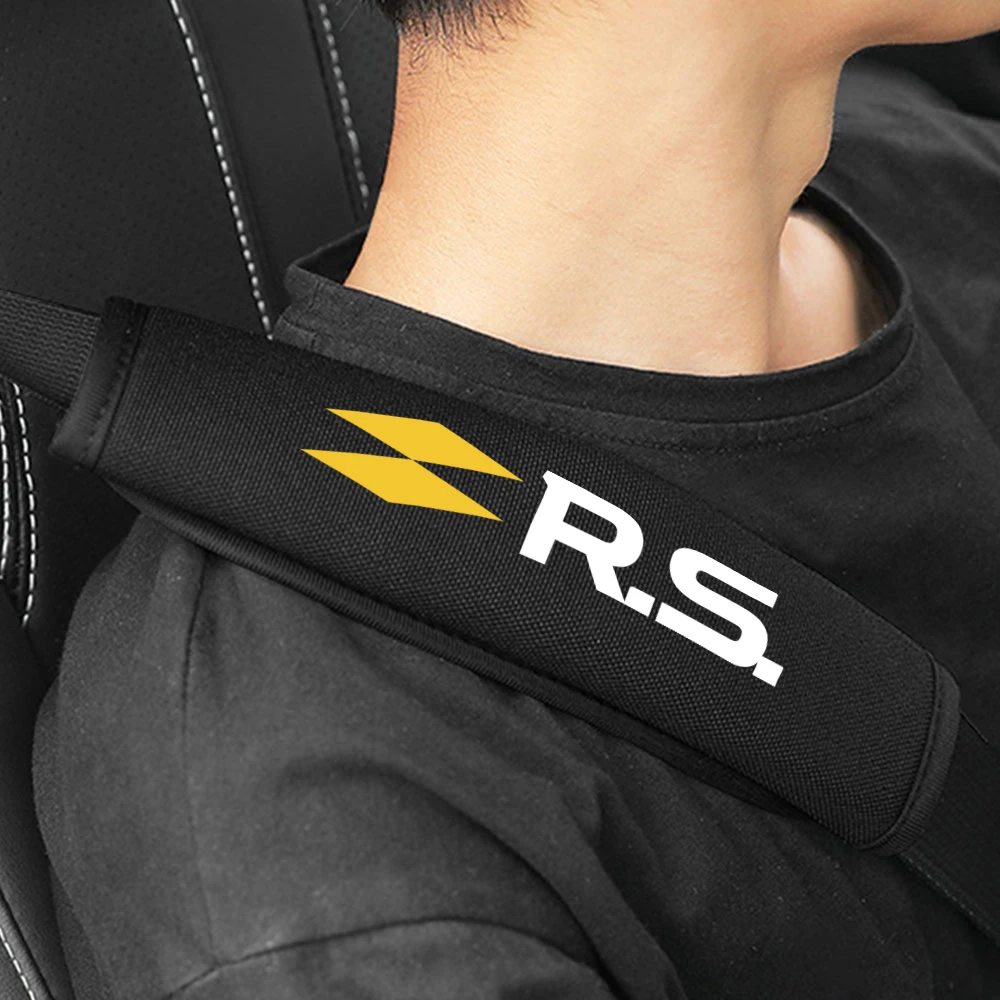 2 Pezzi Copertura Della Cintura Di Sicurezza Dell'Auto Spalline Per Renault Rs Sport Megane 3 4 2 Clio 5 Line Sandero Scenic Logan Twingo Koleos Safra