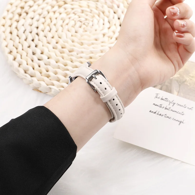 Leather Strap for Samsung Galaxy Fit3 - Slim Wristband for Women
