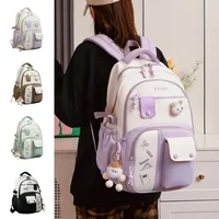 Book Bag Large-capacity Nylon Casual Campus Backpack Middle School Student Schoolbag Lightweight Elementary School Girl Backpack 1