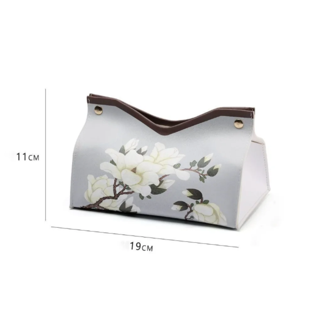 Creative Chinese Tissue Box Waterproof Home Living Room Paper Drawer Floral Paint Tissue Box Easy to Clean Printing Storage Box 6