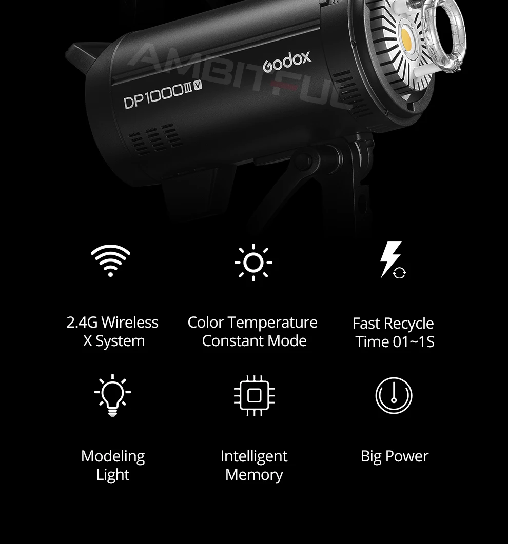 Godox DP400IIIV DP600IIIV DP600III-V Flash Light with Built-in 2.4G Wireless X S