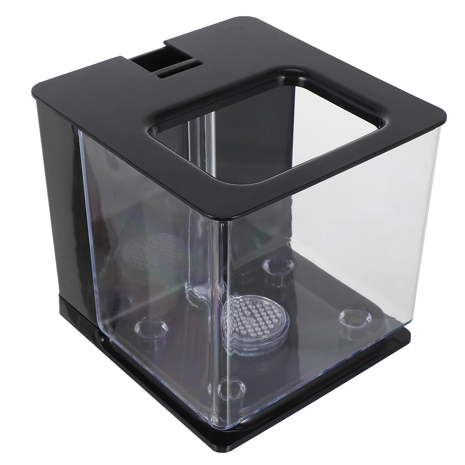 

Mini Fish Tank Tanks Aquarium Fry Hatching Container Table Acrylic Small Office
