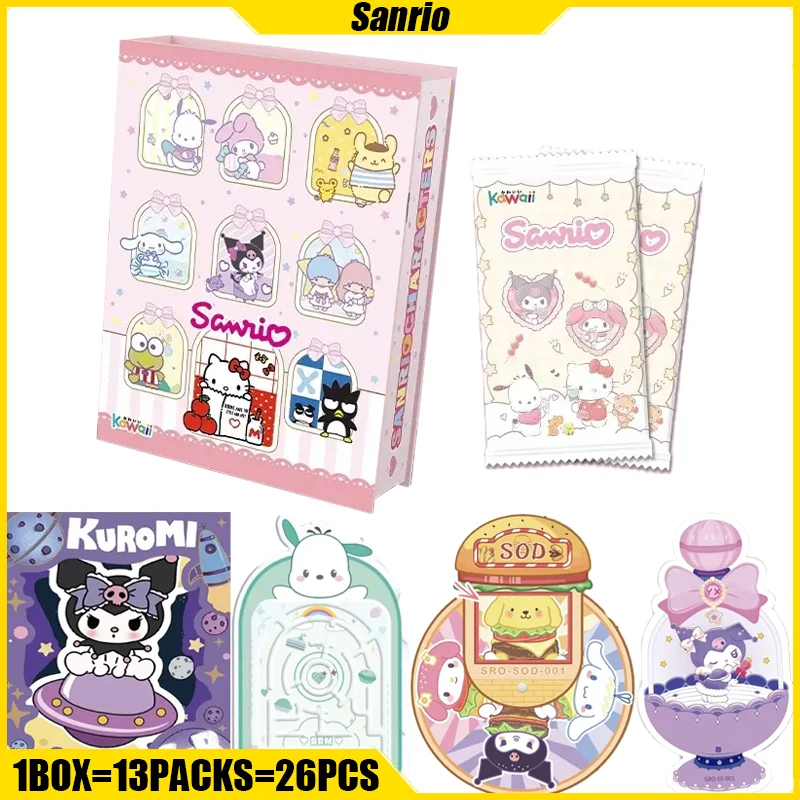 

Kawaii VOL.2 Sanrio Cards Kitty Kuromi Anime Collection Cards Mistery Box Board Games Toys Birthday Gifts for Boys and Girls