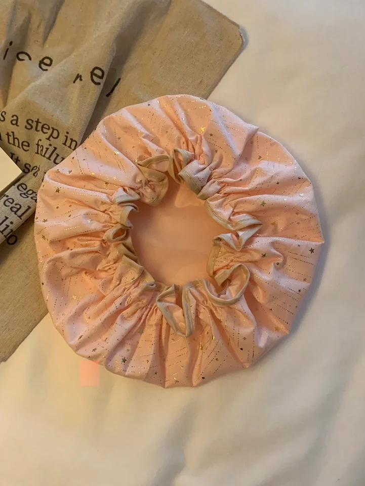Luxury Gold Star Printed Waterproof Shower Cap