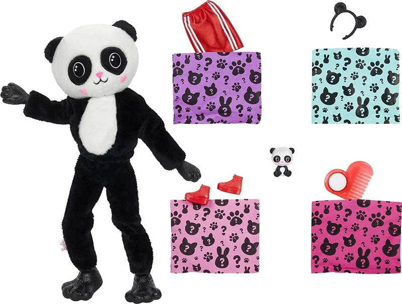 Boneca Barbie Cutie Reveal 10 Surpresas com Mini Pet e Fantasia de Panda  Hhg22 - MP Brinquedos