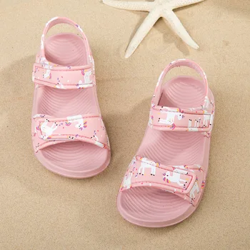 Sandali per bambini per ragazze estate EVA suola morbida scarpe da spiaggia per ragazzi antiscivolo scarpe per bambini comode all'aperto sandalo piatto simpatico cartone animato 1