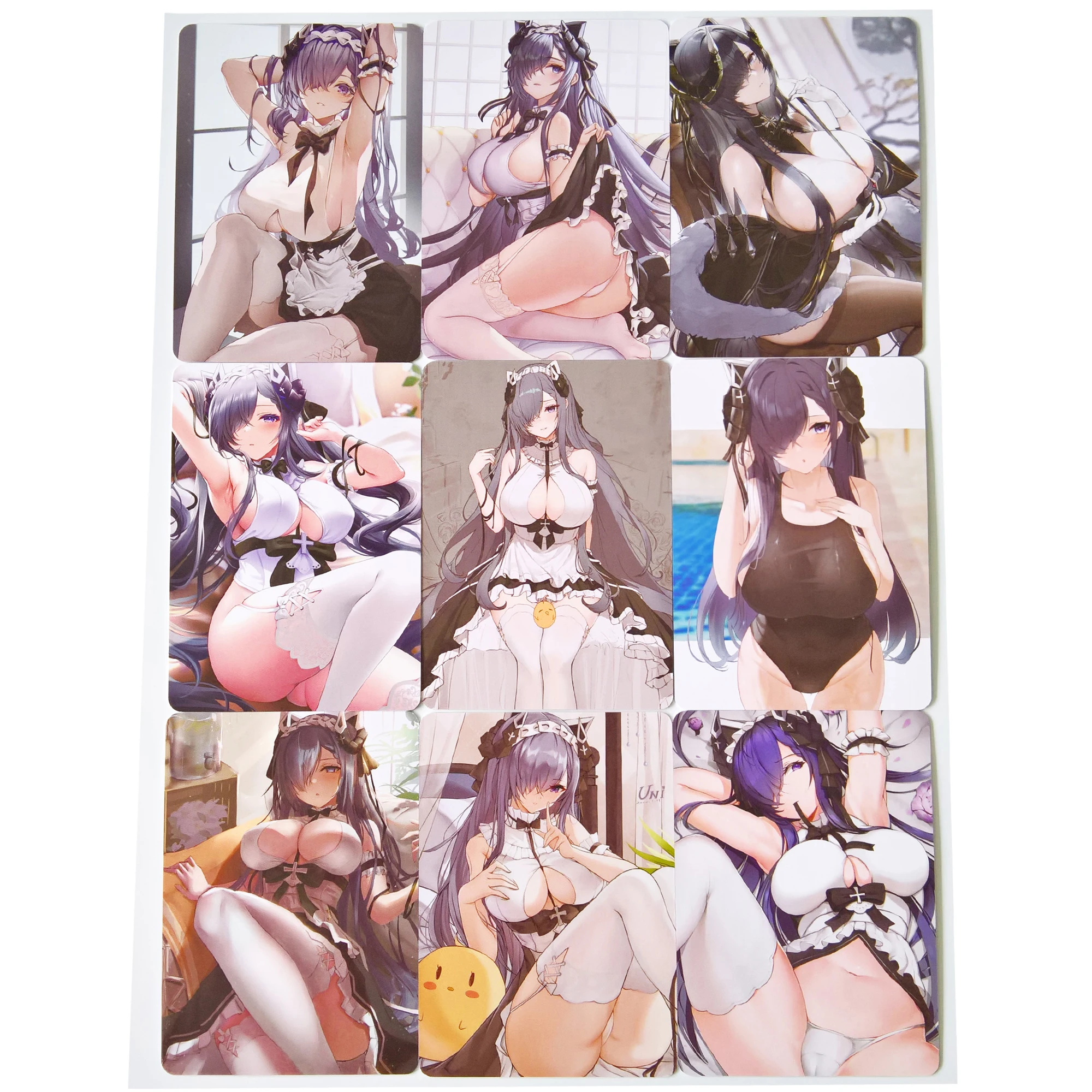 

9pcs/set Azur Lane KMS August von Parseval Series Collection Cards ACG Kawaii Classic Anime Game Collection Cards Gift Toys