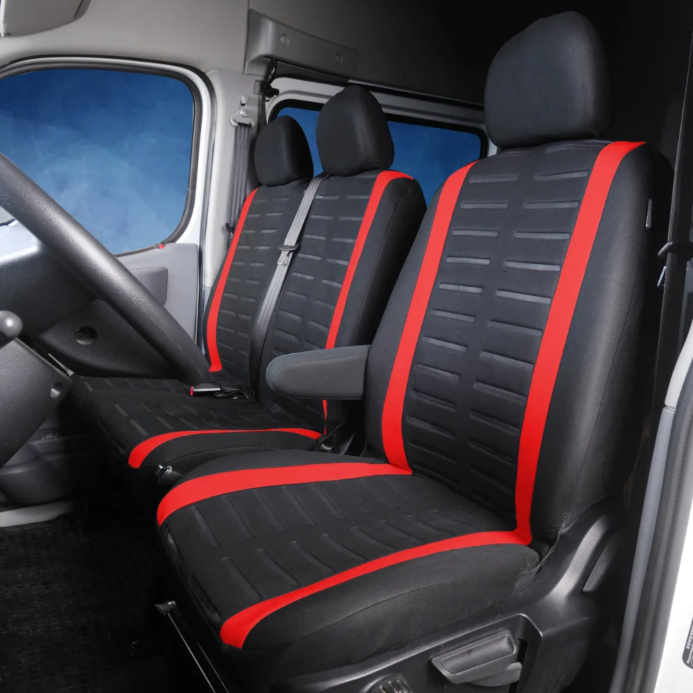 

1+2 Heavy Duty Seat Covers Black Truck/Van Universal Car Seat Covers,for Renault Peugeot for Opel Vivaro for Nissan Primastar