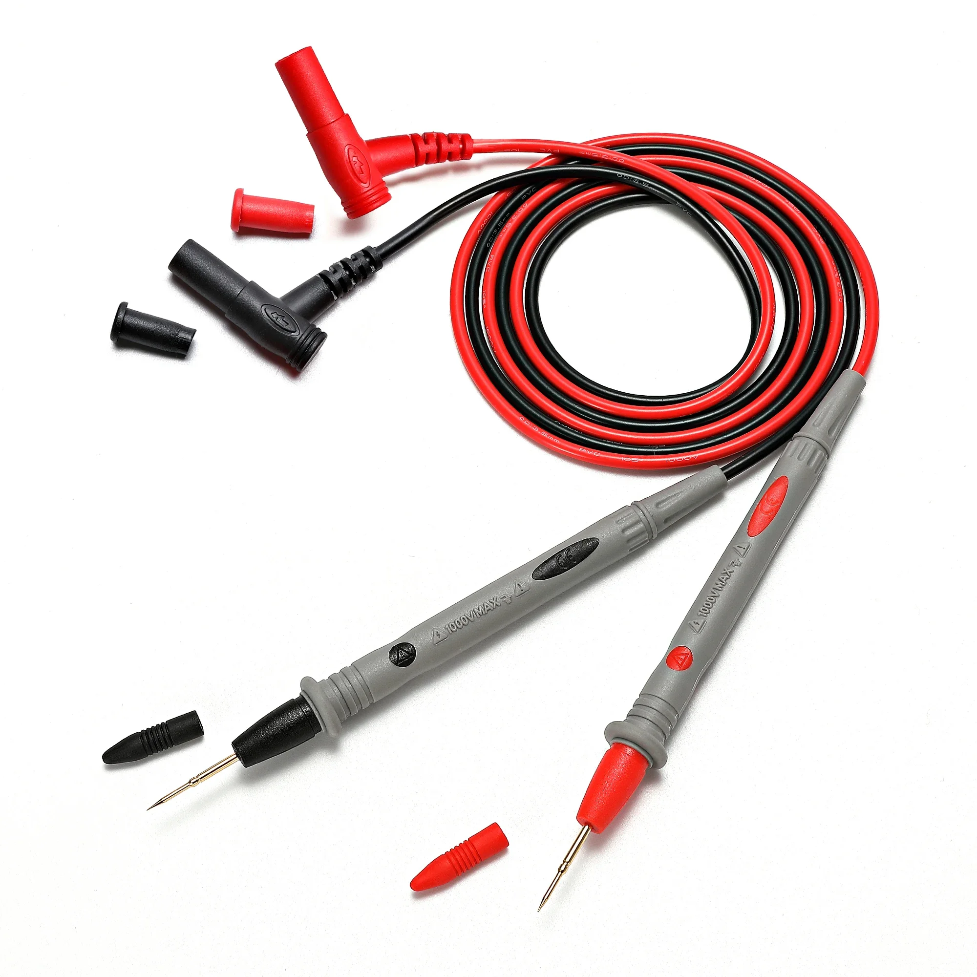 Digital Multimeter Tester 1000V 10A 20A Thin Tip Needle Test Lead Probe Wire Pen Cable 1Pair