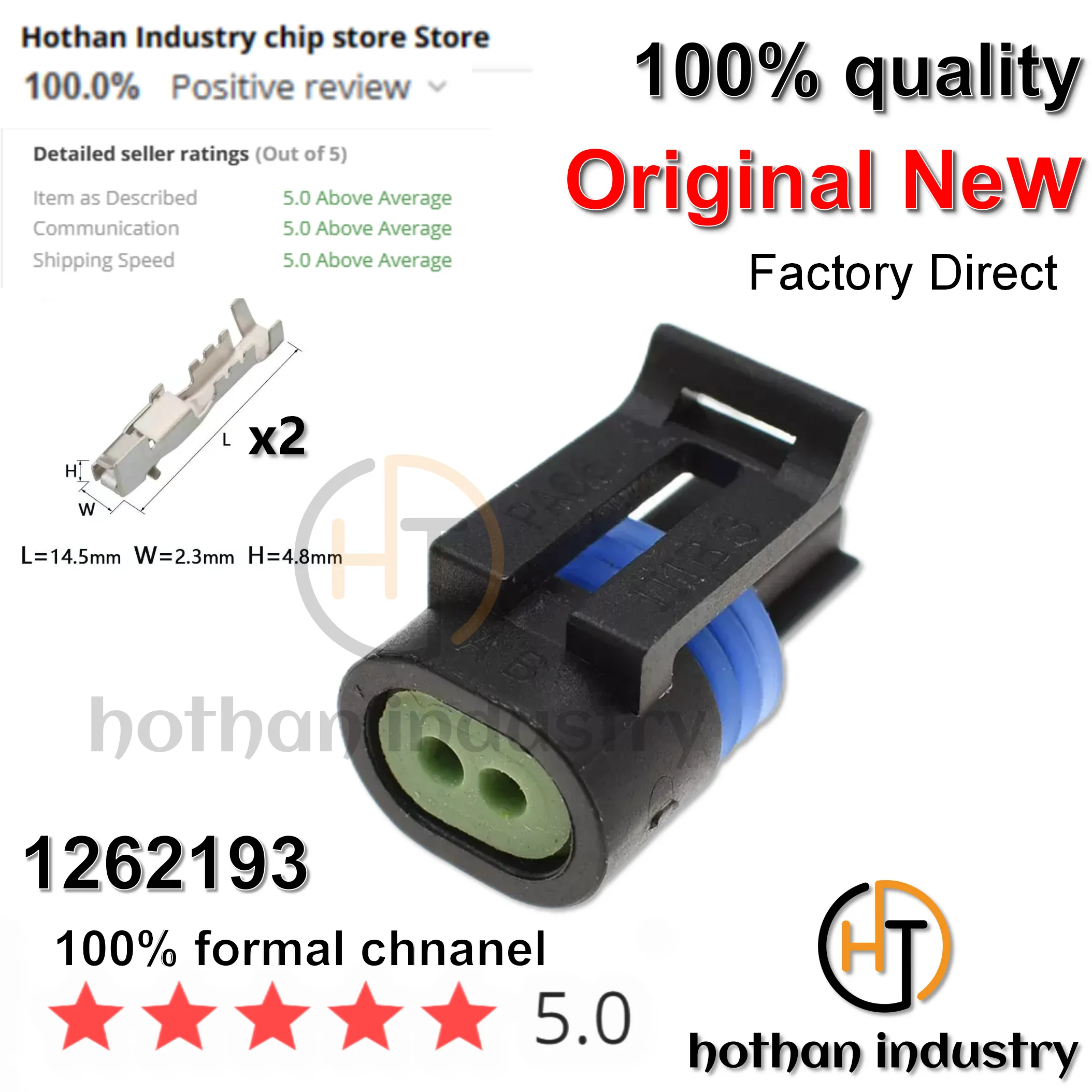 

(10-200 комплект) 1262193 Delphi 2-контактный водонепроницаемый Электрический проводной разъем, запечатанный автоматический разъем для