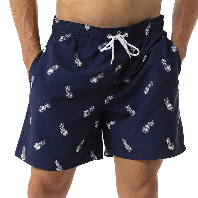 New 3D Simple Graphic Beach Shorts Men Women Fruit Pineapple Print Surf Board Trunks Hawaii Swimwear Pants Kids Cool Ice Shorts 3