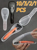 1pc Plastic Travel Razor Case Outdoor Camping Business Trip Portable Razor Holder Container Storage Shaving Box 1
