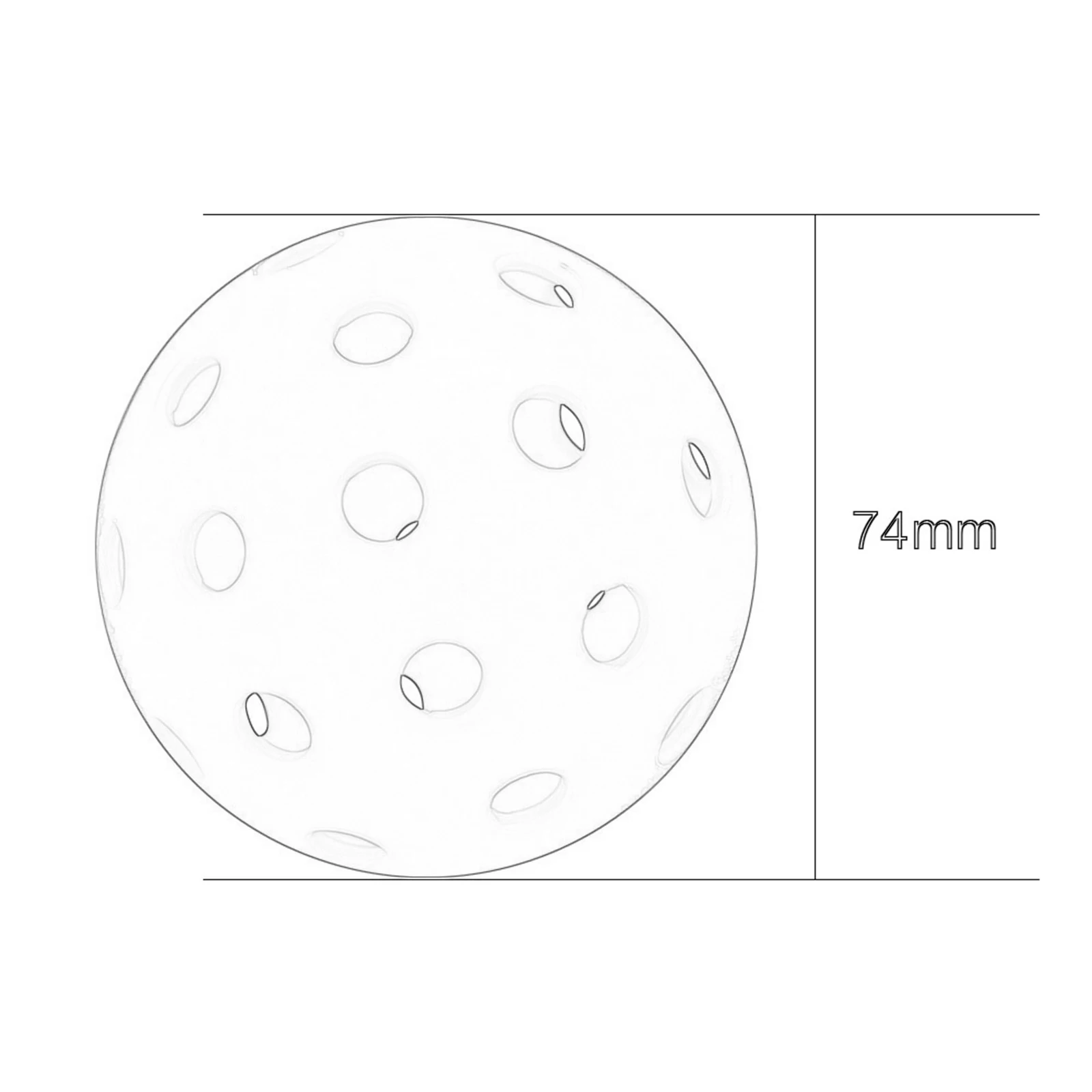 Pickleball Balls 40 Holes Pickleball High Elastic Durable Hollow Balls for All Style Paddle Outdoor Practice Tournament 6Pcs pickleball balls