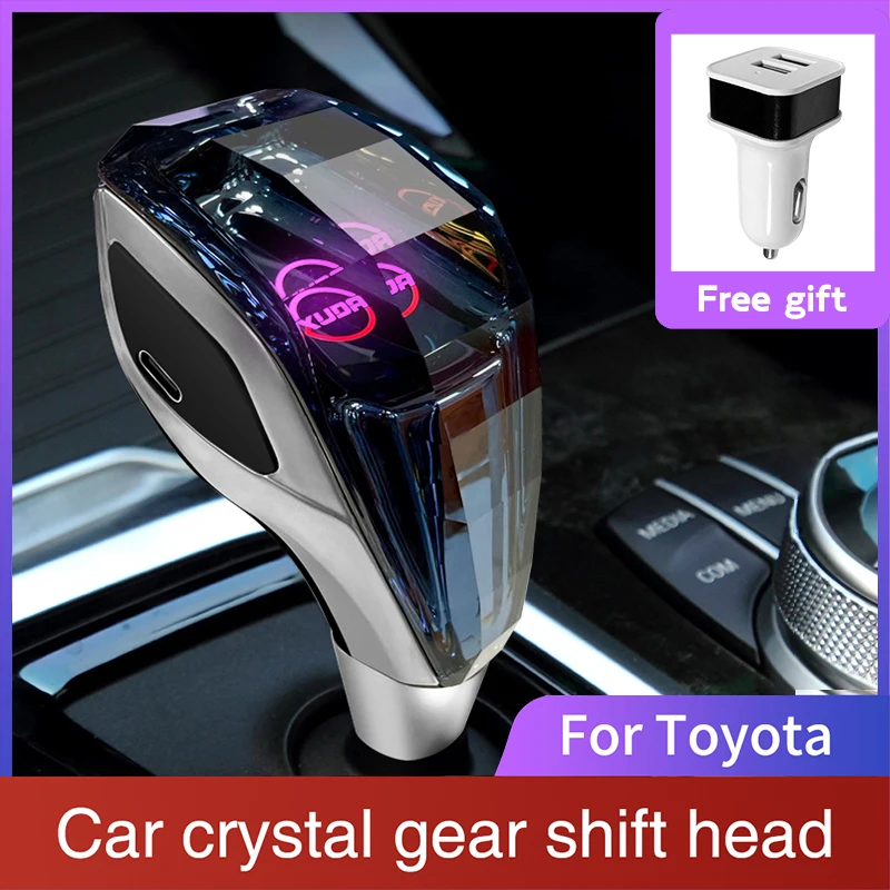 Crystal Shift Head for Toyota, Crystal LED Seven color Lights Shift ...