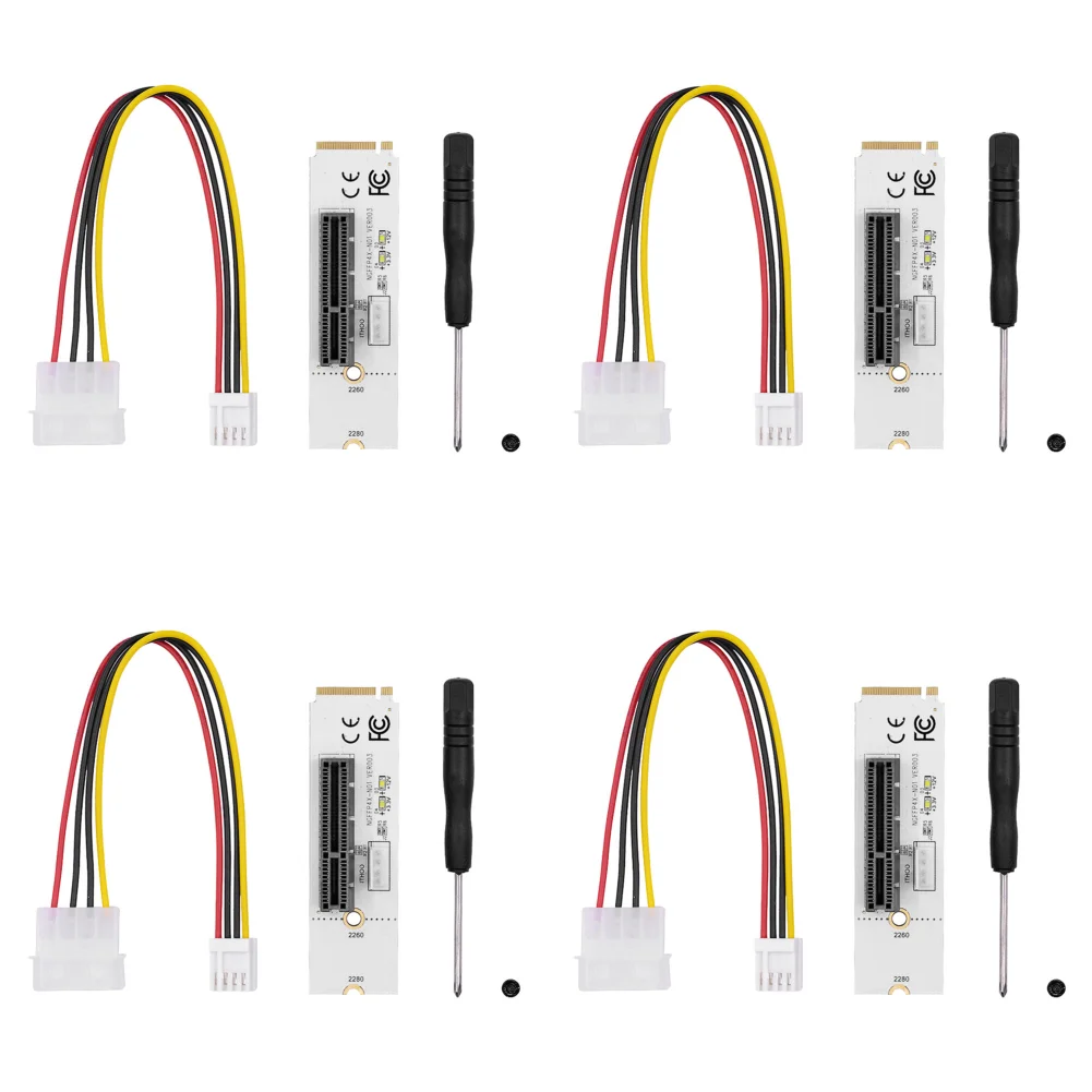 LED 어댑터 컨버터 키, M.2 to PCI-E 4X 라이저 카드, M2 to X4