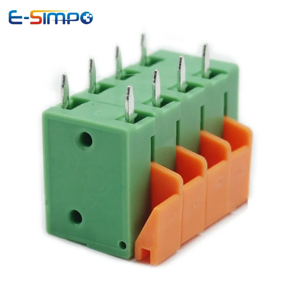 Wire Connectors 100pcs 142V 142R 5.08mm/0.2" Side/TOP Entry 2P3P4P6P8P10P 141V 141R FFKDSA1/V-2.54mm/0.1" PCB Spring Terminal Block Connector wire connectors,din rail terminal block