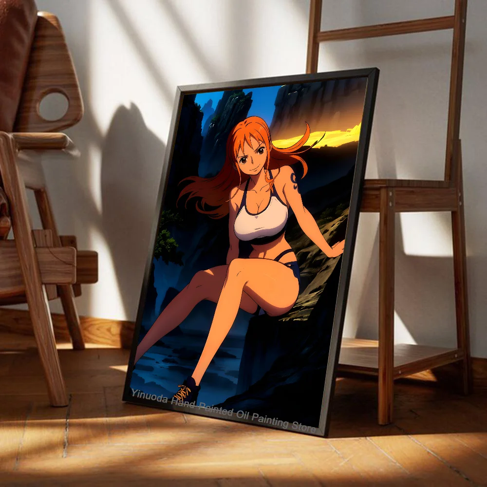 thumbnail image 1 of Póster de Anime O-One P-Piece Nami, impresión en papel para el hogar, sala de estar, dormitorio, entrada, bar, cafetería, arte, pintura, decoración, 1 of 5
