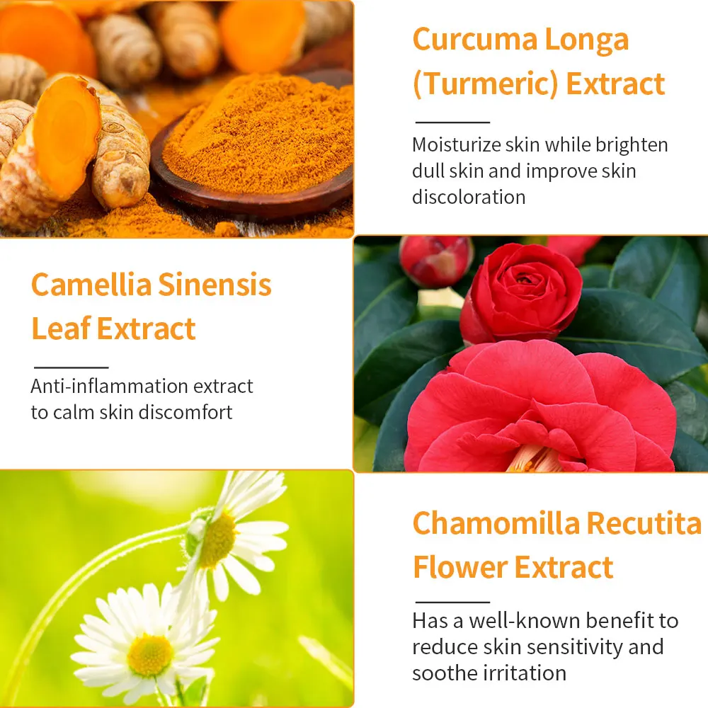 Sleebty Turmeric Vitamin C Toner Whitening Facial Toner Brightening Moisturizing Tumeric Face Mist Spray Shrink Pores Skin Care