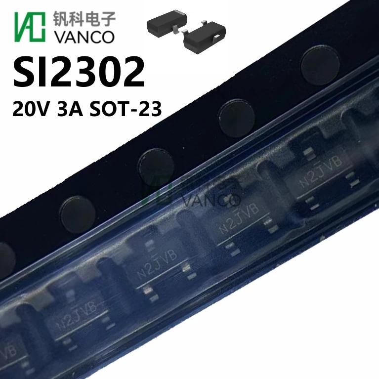 Nuovo Kit Transistor Originale 10/20/50/100Pcs Si2302 Mosfet N-Ch 20V 3A Sot-23 In Magazzino