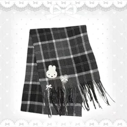 Miffy Women's Soft Cartoon Cashmere Scarf - Cozy & Stylish Autumn/Winter Accessory (Miffy)